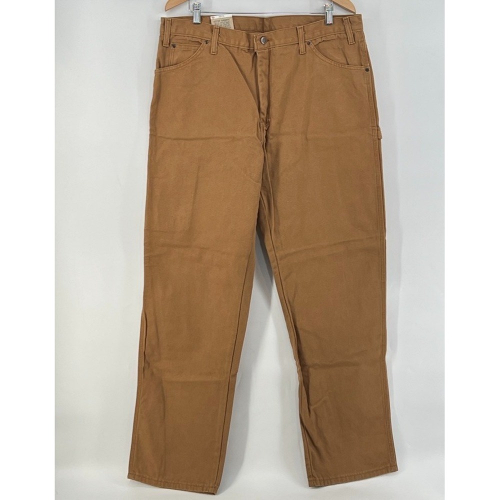 NWT Dickies Carpenter Jean Pants Relaxed Fit Men 38x34 Straight Leg Duck Brown